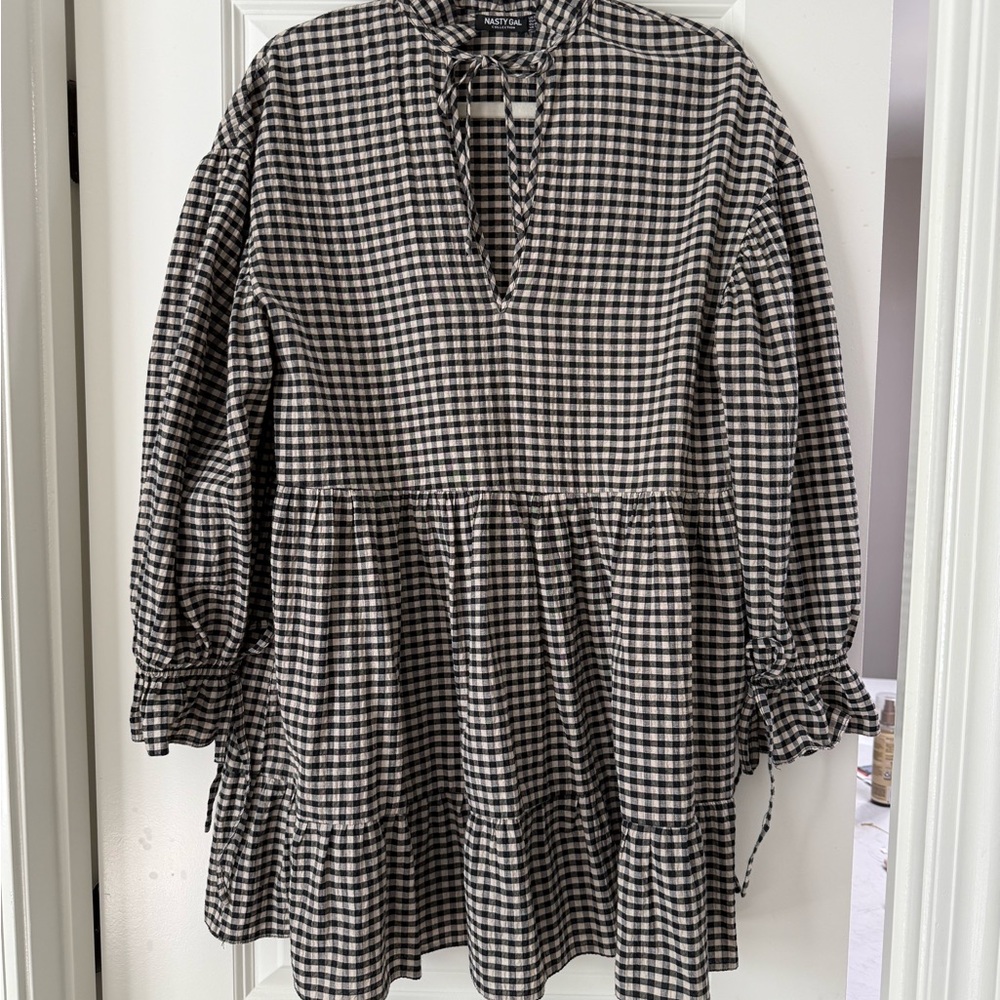 Black and White Gingham Dress